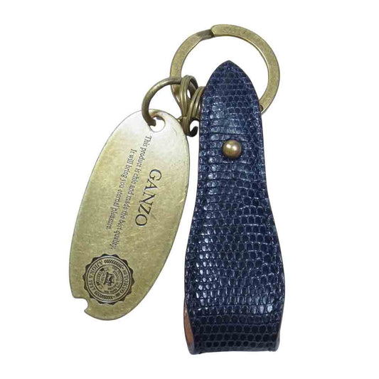 GANZO ガンゾ リザード キーリング キーホルダー ブラック系【中古】