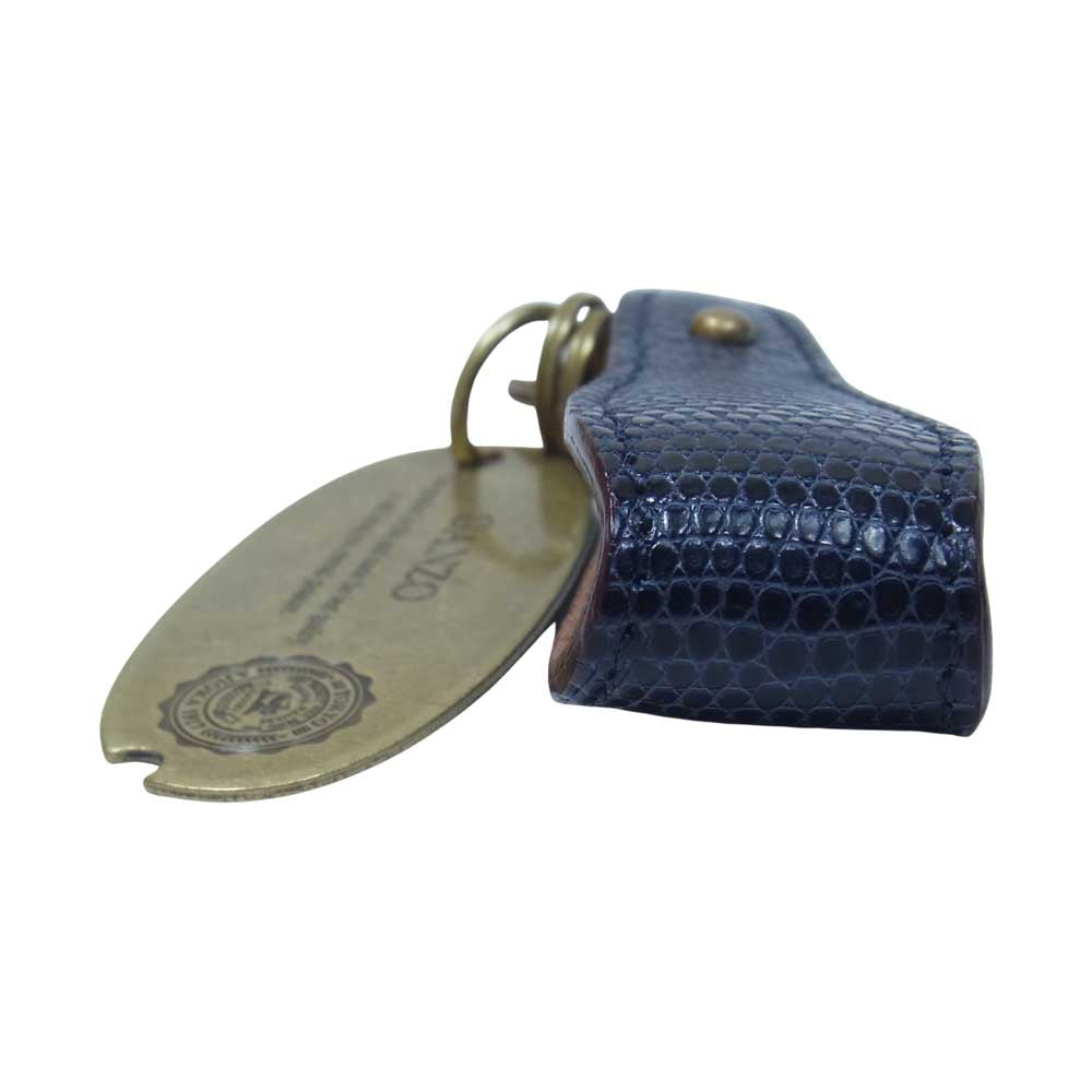 GANZO ガンゾ リザード キーリング キーホルダー ブラック系【中古