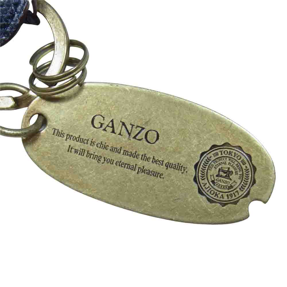 GANZO ガンゾ リザード キーリング キーホルダー ブラック系【中古