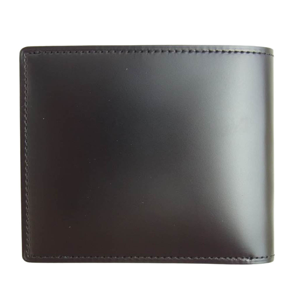 キプリス 5611 コードバン 二つ折り財布 ブラック系【中古】