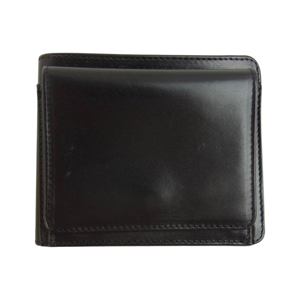 GLENROYAL グレンロイヤル 03-6007 NEW SMALL WALLET ブライドルレザー 二つ折り財布 ブラック系【中古】
