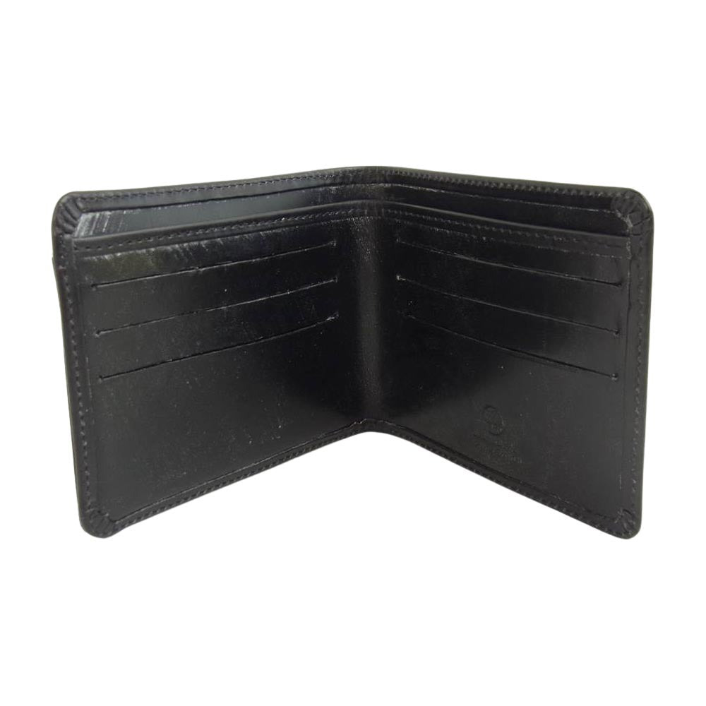 GLENROYAL グレンロイヤル 03-6007 NEW SMALL WALLET ブライドルレザー 二つ折り財布 ブラック系【中古】