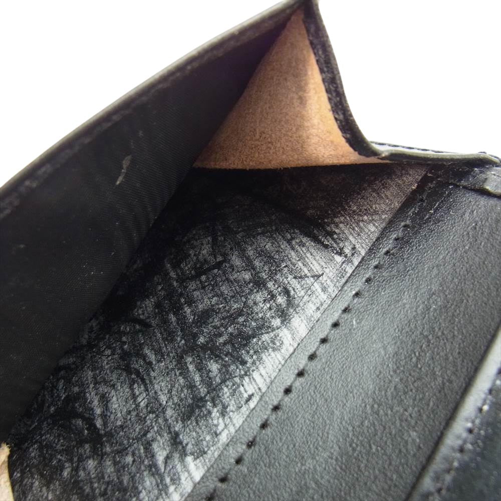 GLENROYAL グレンロイヤル 03-6007 NEW SMALL WALLET ブライドルレザー 二つ折り財布 ブラック系【中古】