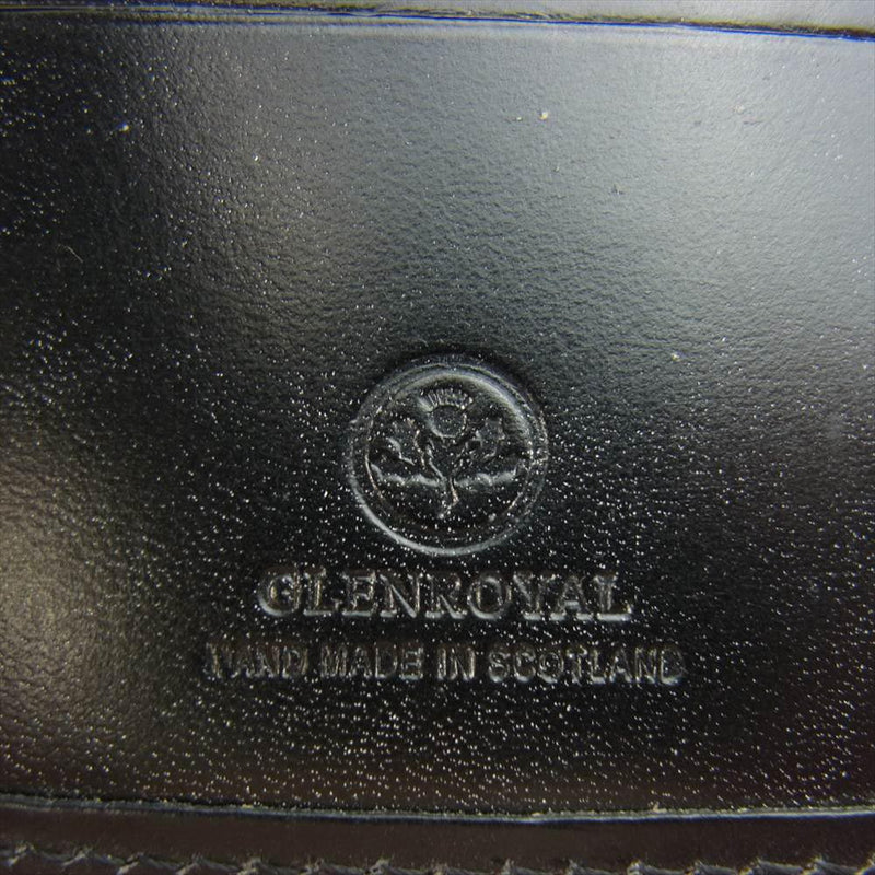 GLENROYAL グレンロイヤル 03-6007 NEW SMALL WALLET ブライドルレザー 二つ折り財布 ブラック系【中古】