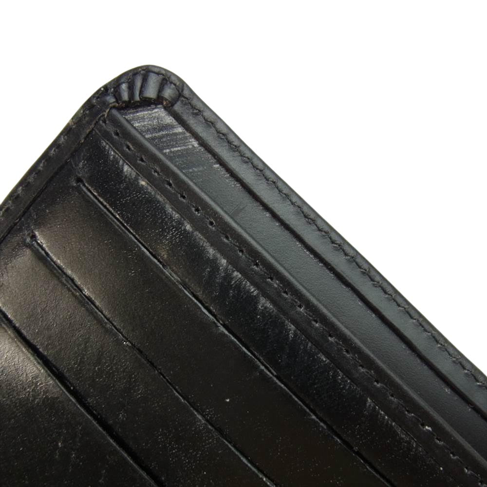 GLENROYAL グレンロイヤル 03-6007 NEW SMALL WALLET ブライドルレザー 二つ折り財布 ブラック系【中古】