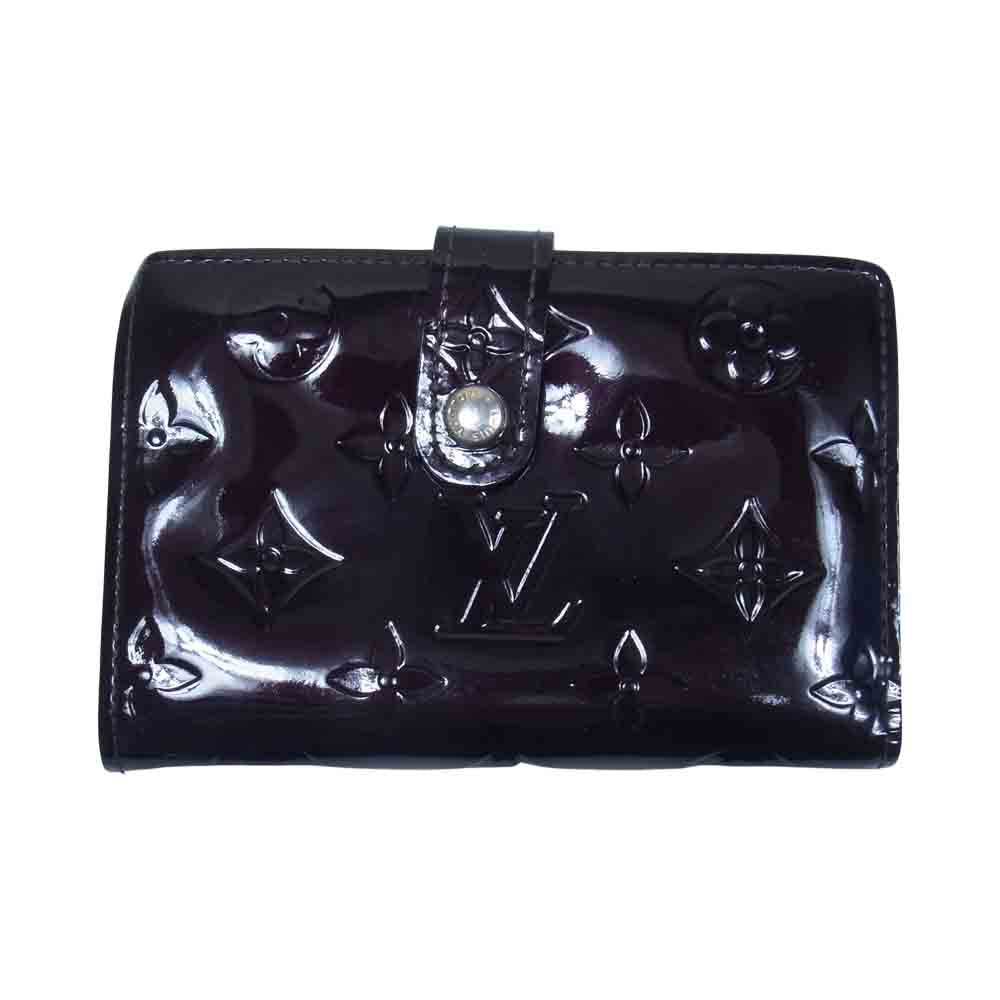 LOUIS VUITTON ルイ・ヴィトン M93521 モノグラム ヴェルニ ポルトフォイユ ヴィエノワ 二つ折り ダークブラウン系【中古】