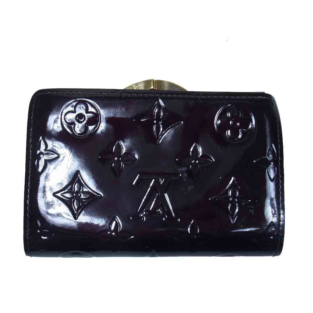 LOUIS VUITTON ルイ・ヴィトン M93521 モノグラム ヴェルニ ポルトフォイユ ヴィエノワ 二つ折り ダークブラウン系【中古】