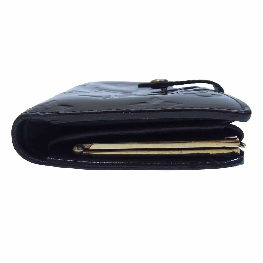LOUIS VUITTON ルイ・ヴィトン M93521 モノグラム ヴェルニ ポルトフォイユ ヴィエノワ 二つ折り ダークブラウン系【中古】