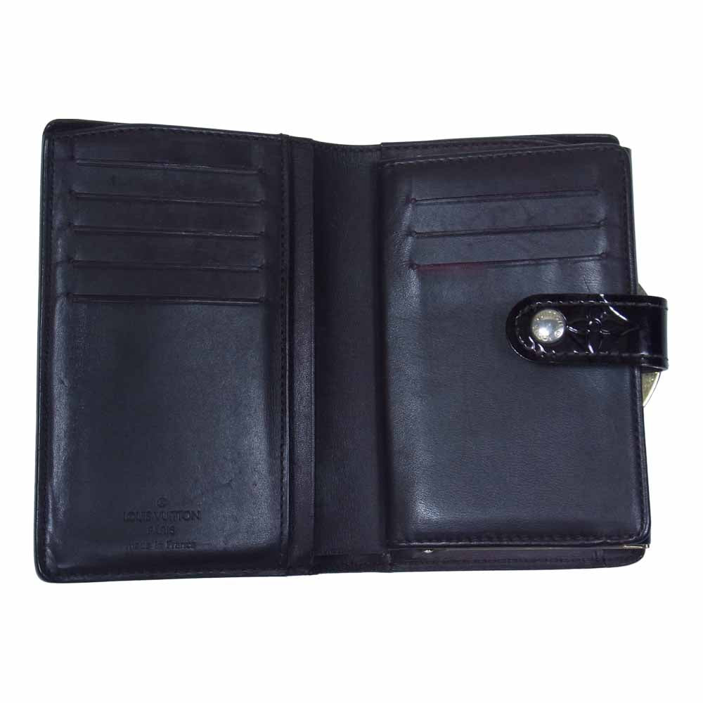 LOUIS VUITTON ルイ・ヴィトン M93521 モノグラム ヴェルニ ポルトフォイユ ヴィエノワ 二つ折り ダークブラウン系【中古】