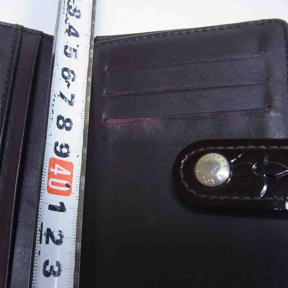 LOUIS VUITTON ルイ・ヴィトン M93521 モノグラム ヴェルニ ポルトフォイユ ヴィエノワ 二つ折り ダークブラウン系【中古】