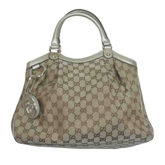 GUCCI グッチ 211944 スーキー GGキャンバス ハンド バッグ ベージュ系【中古】