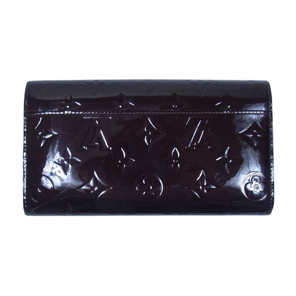 LOUIS VUITTON ルイ・ヴィトン M90152 モノグラム ヴェルニ ポルトフォイユ サラ ダークブラウン系【中古】