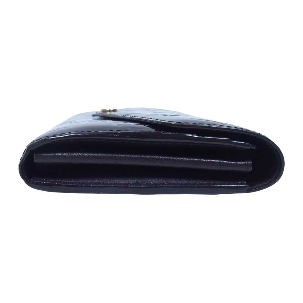 LOUIS VUITTON ルイ・ヴィトン M90152 モノグラム ヴェルニ ポルトフォイユ サラ ダークブラウン系【中古】