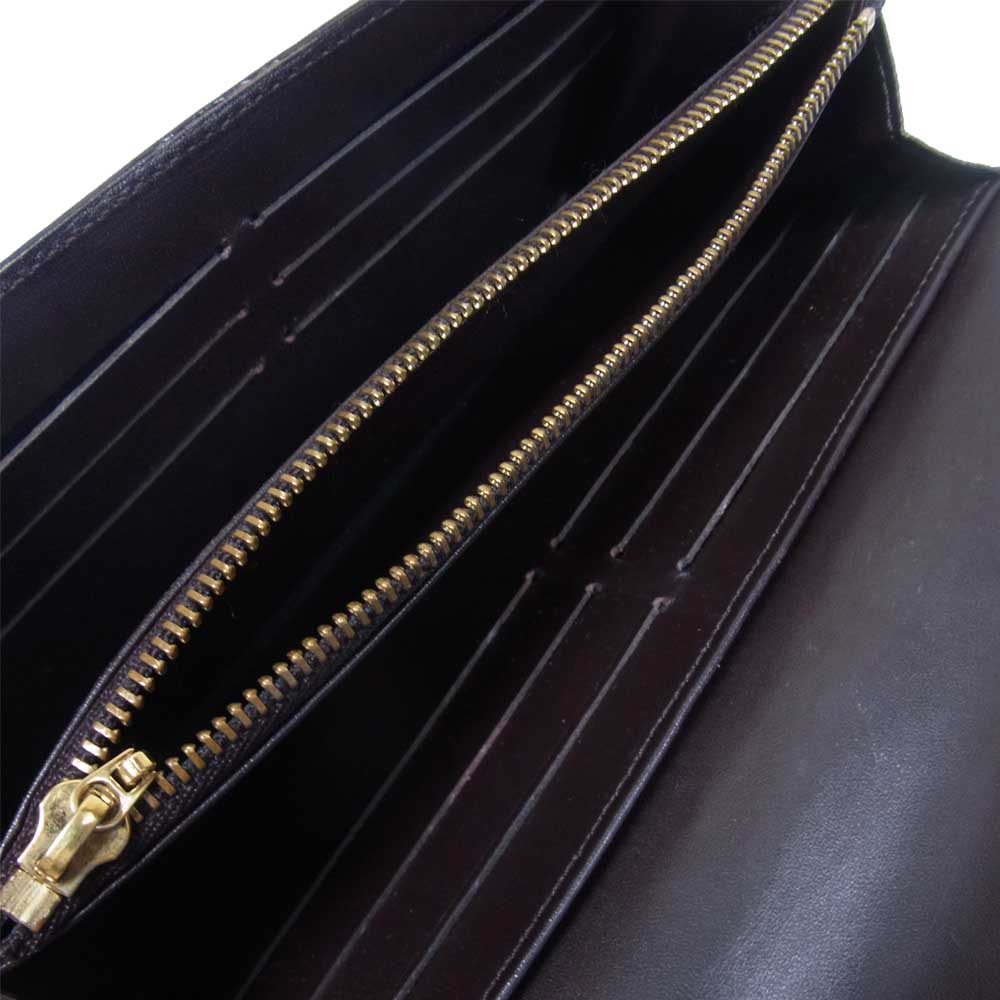 LOUIS VUITTON ルイ・ヴィトン M90152 モノグラム ヴェルニ ポルトフォイユ サラ ダークブラウン系【中古】