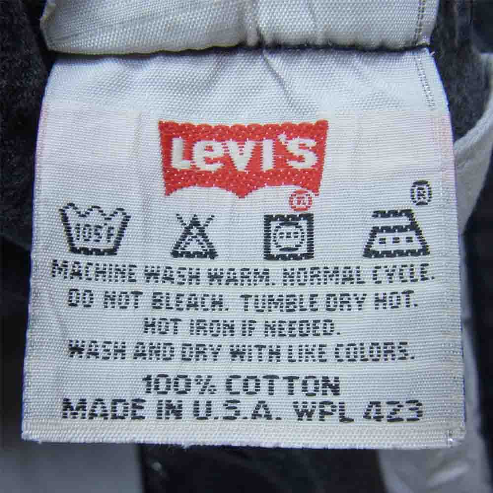 Levi's リーバイス 501 USA製 ボタンフライ ブラック デニム パンツ ブラック系 38【中古】