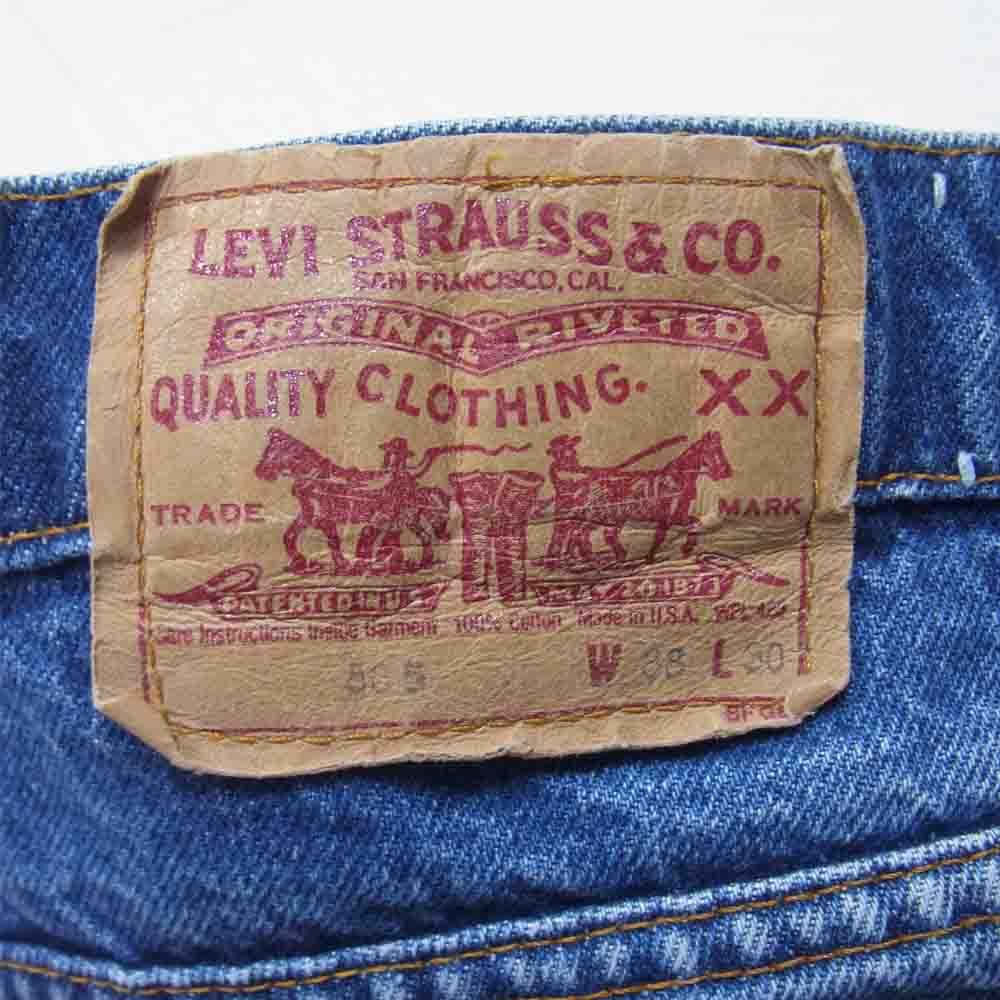 Levi's リーバイス 505-0216 USA製 ジップフライ Rタグ テーパート デニム パンツ インディゴブルー系 38【中古】