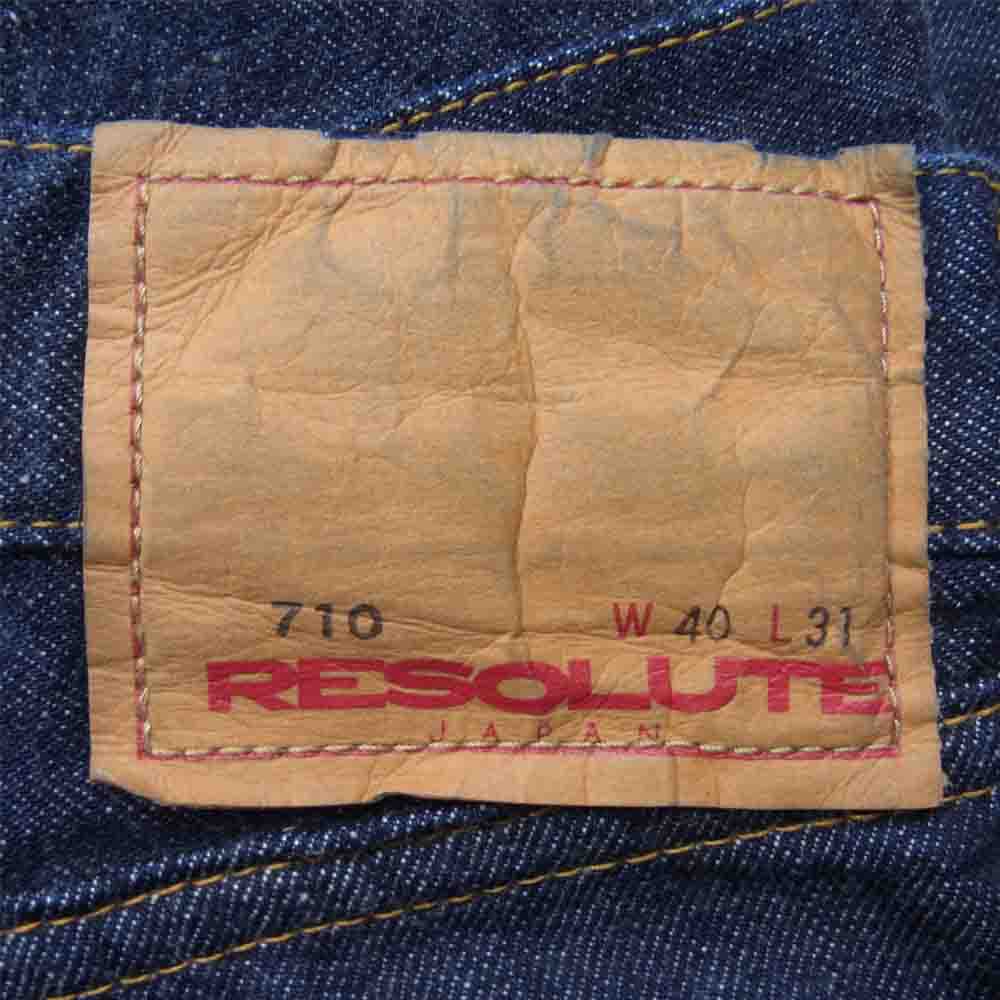 RESOLUTE リゾルト 710 セルビッチ デニム パンツ 日本製 インディゴブルー系 40【中古】