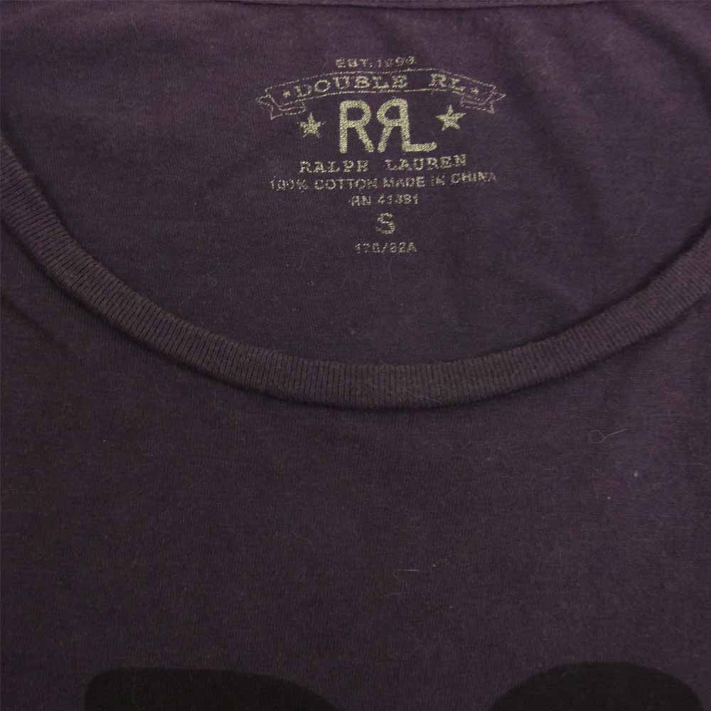 RRL ダブルアールエル ロゴ プリント 半袖 Tシャツ パープル系 S【中古】