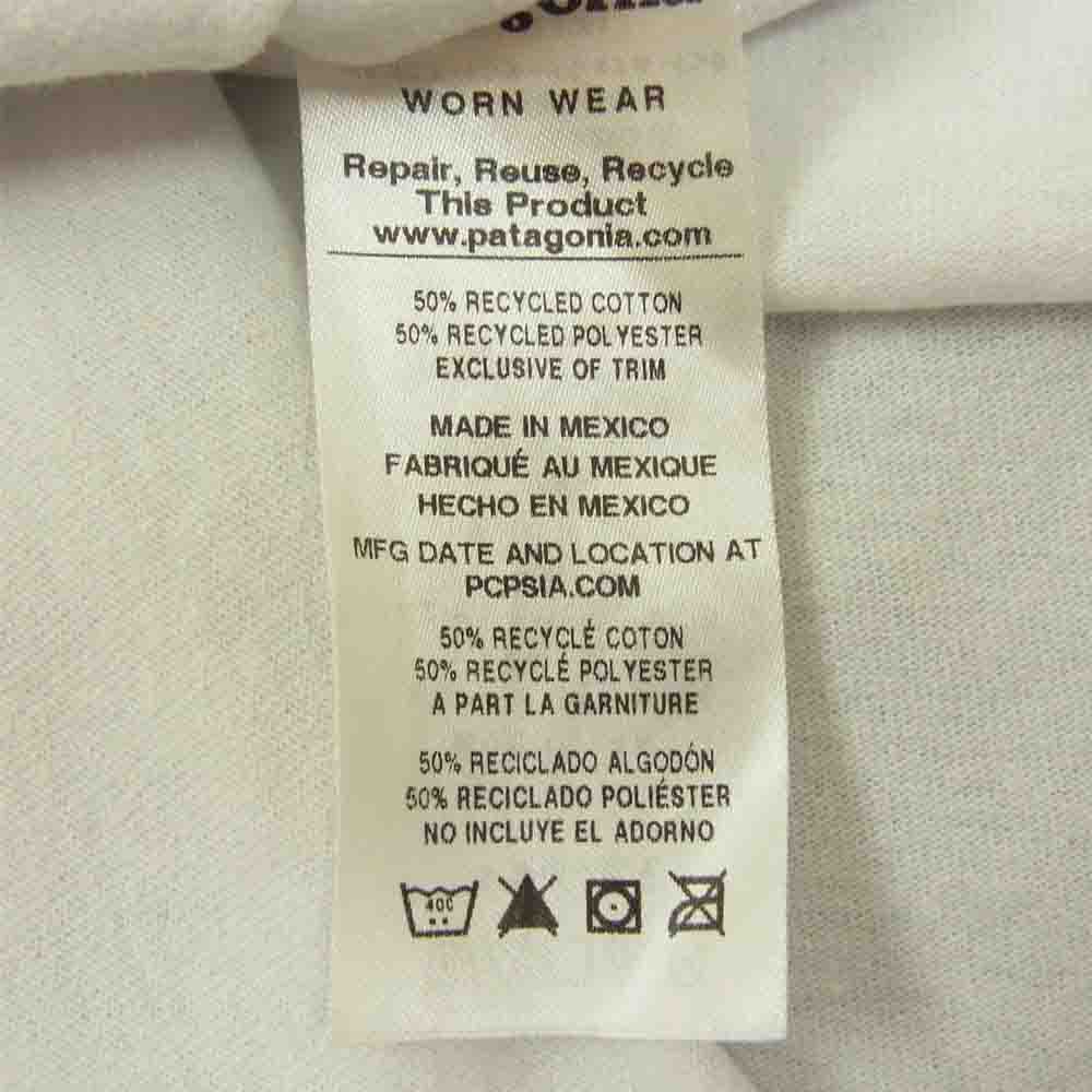 patagonia パタゴニア ロゴ プリント クルーネック レギュラーフィット 半袖 Tシャツ ブルー系 XS【中古】