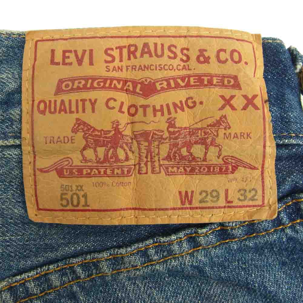 Levi's リーバイス PC9-66466-0013 LVC 1966 501 ダメージ加工 デニムパンツ インディゴブルー系 29【中古】