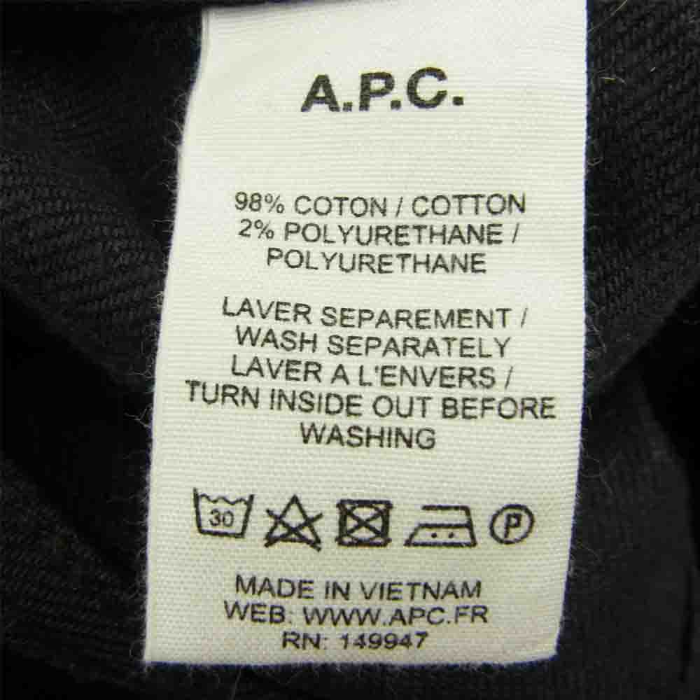 A.P.C. アーペーセー PETIT NEW STANDARD プチ ニュー スタンダード スリム デニム パンツ ブラック系 28【中古】