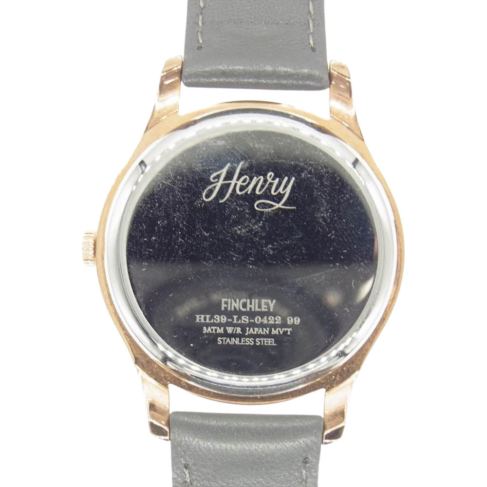 ヘンリー ロンドン FINCHLEY HL39-LS-0422 フィンチリー クォーツ 腕時計 ウォッチ グレー系【中古】