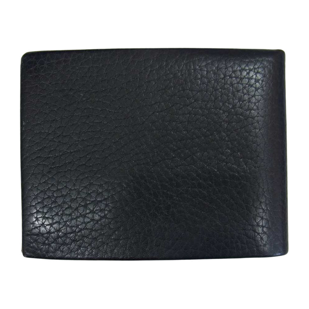 MAISON MARGIELA メゾンマルジェラ S35UI0391 四つタグ レザー 2つ折り 財布 ウォレット ブラック系【中古】