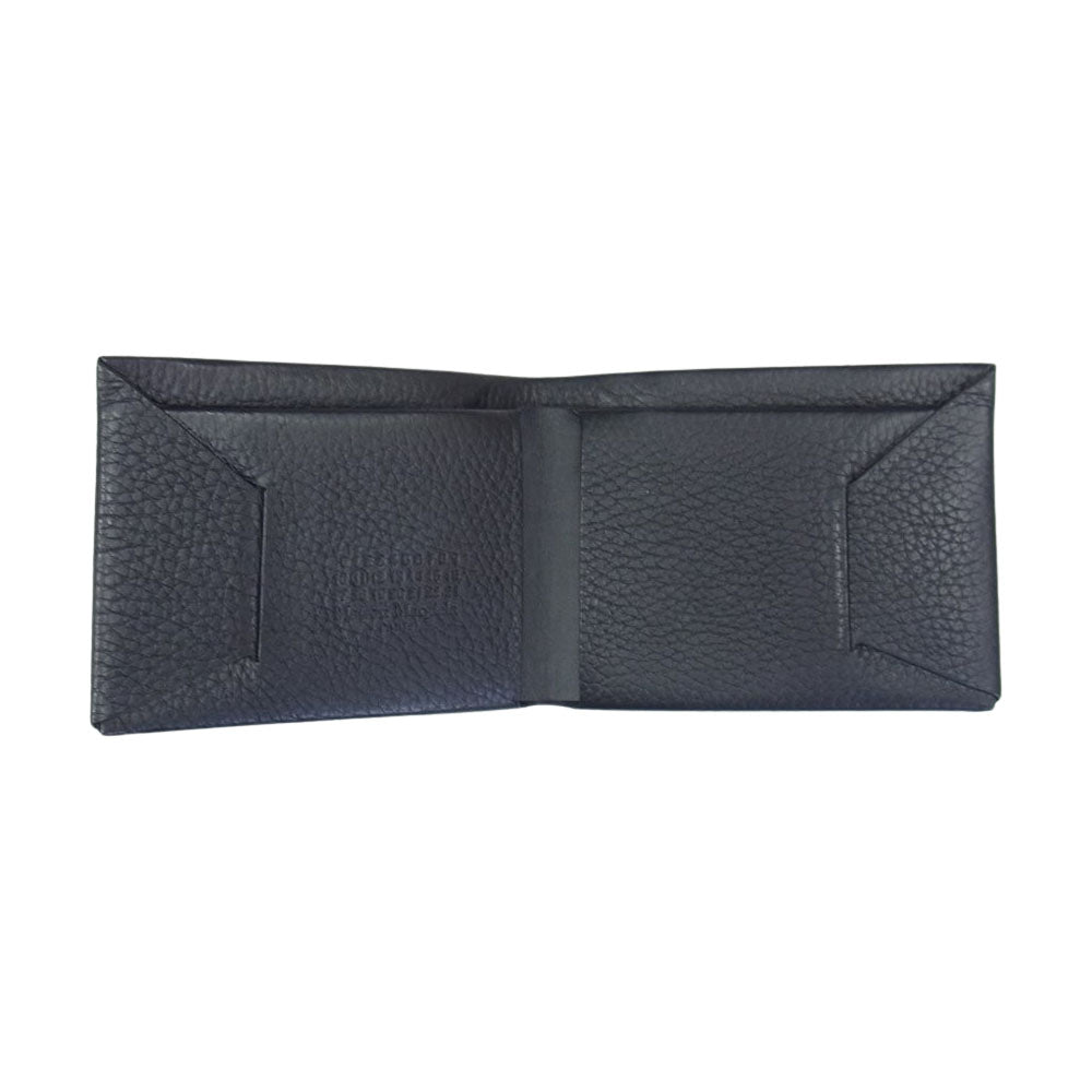 MAISON MARGIELA メゾンマルジェラ S35UI0391 四つタグ レザー 2つ折り 財布 ウォレット ブラック系【中古】