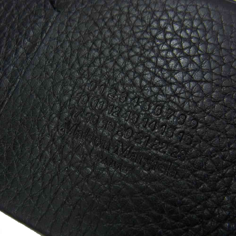 MAISON MARGIELA メゾンマルジェラ S35UI0391 四つタグ レザー 2つ折り 財布 ウォレット ブラック系【中古】