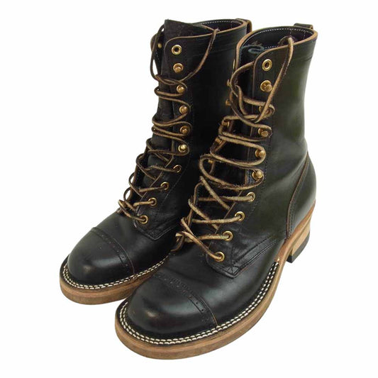 ROLLING DUB TRIO ローリングダブトリオ RDT-BF04 ROOTS 8.5 HORSEBUTT BLACK ルーツ ホースバット ブーツ ブラック系 25.5cm【中古】