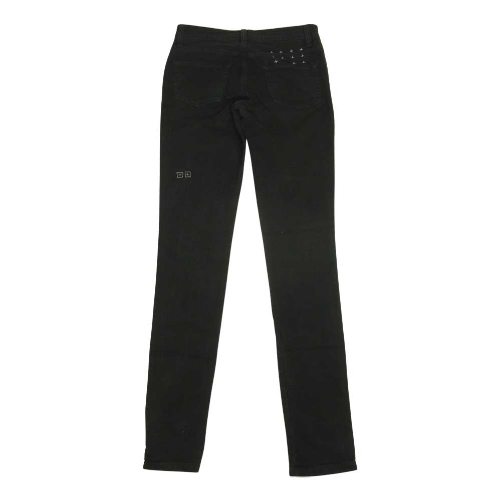 スビ SUP SKINNY ZIP 裾ジップ スキニー パンツ ダークネイビー系 26【中古】