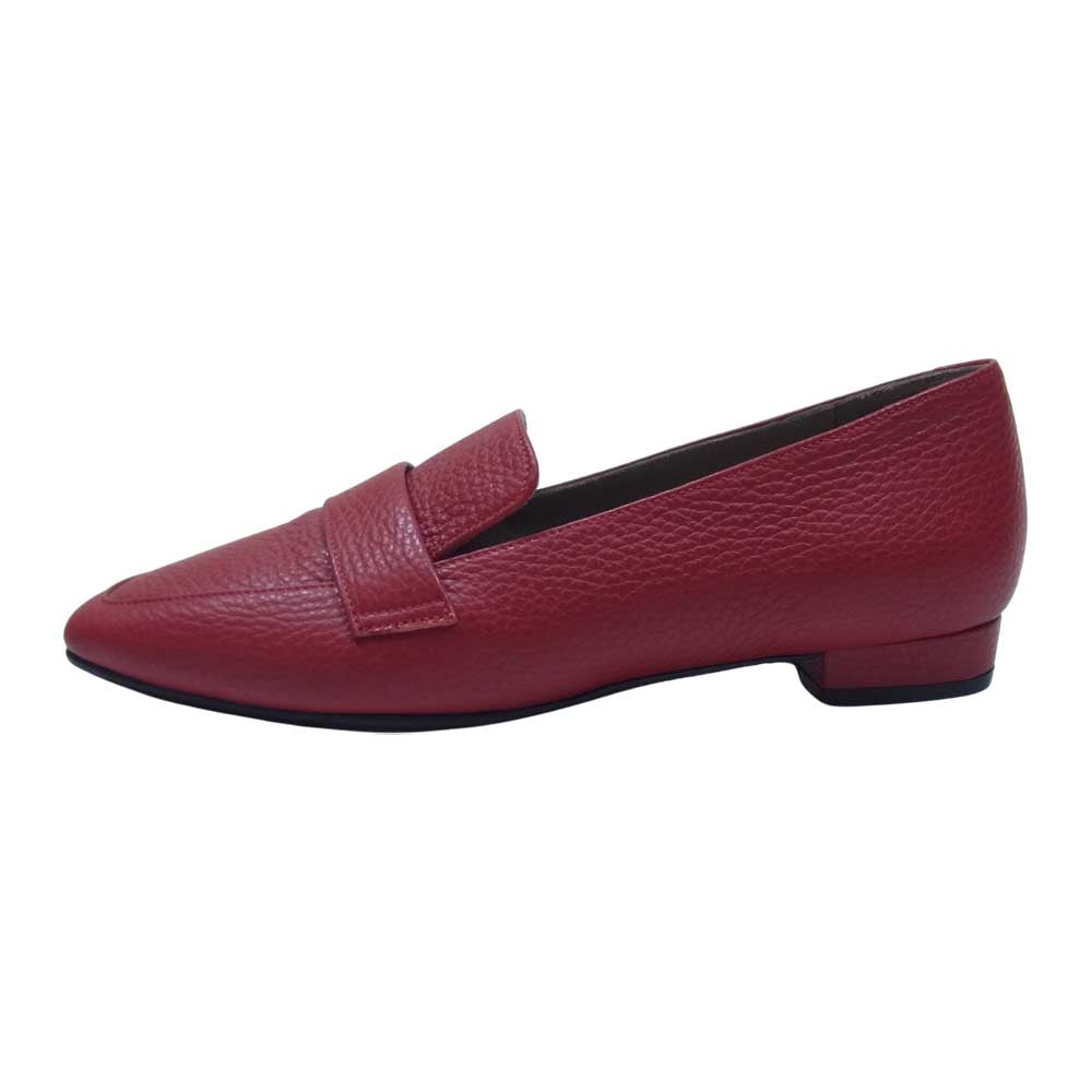 ブランベール レザー ローファー 日本製 レッド系 36.5【極上美品】【中古】