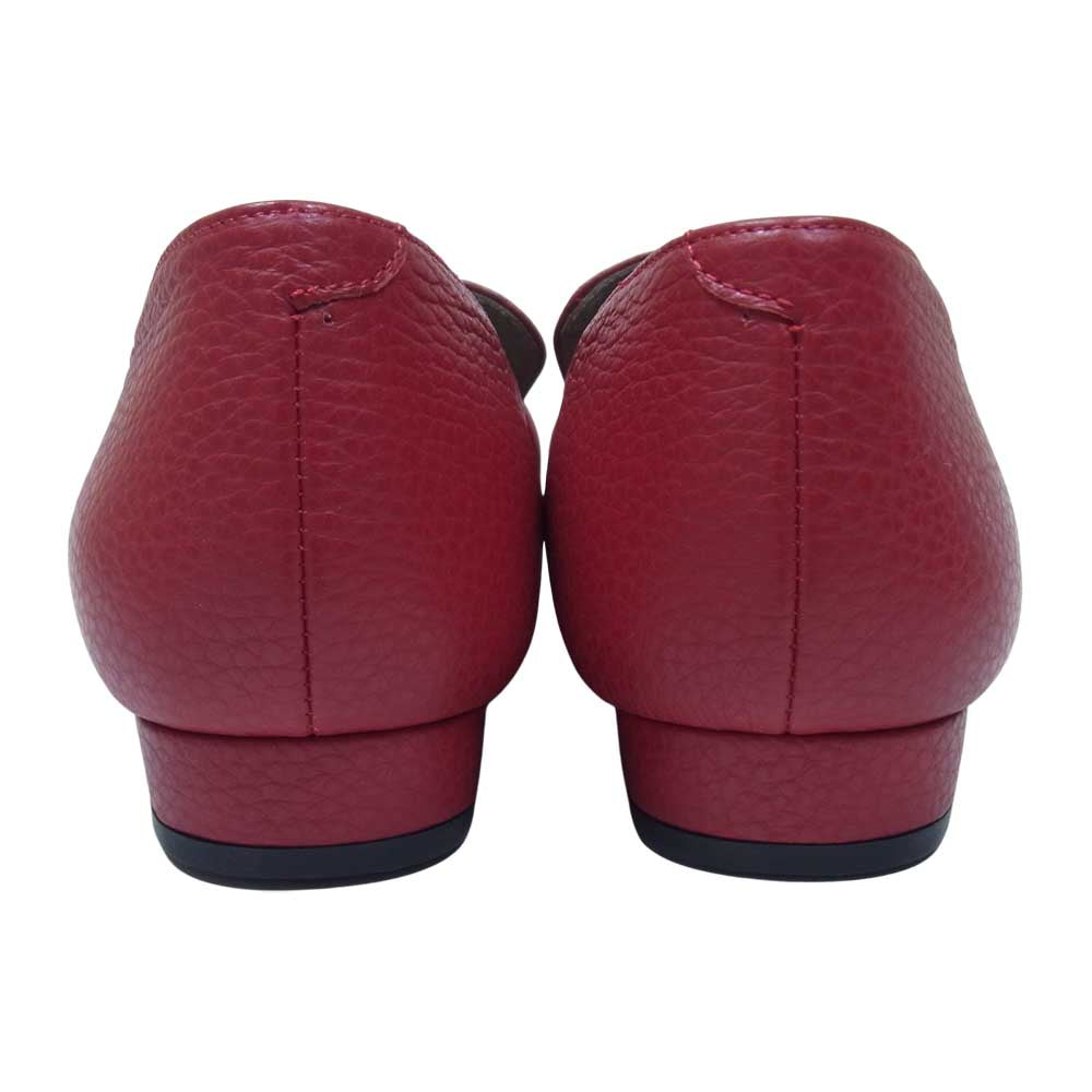 ブランベール レザー ローファー 日本製 レッド系 36.5【極上美品】【中古】