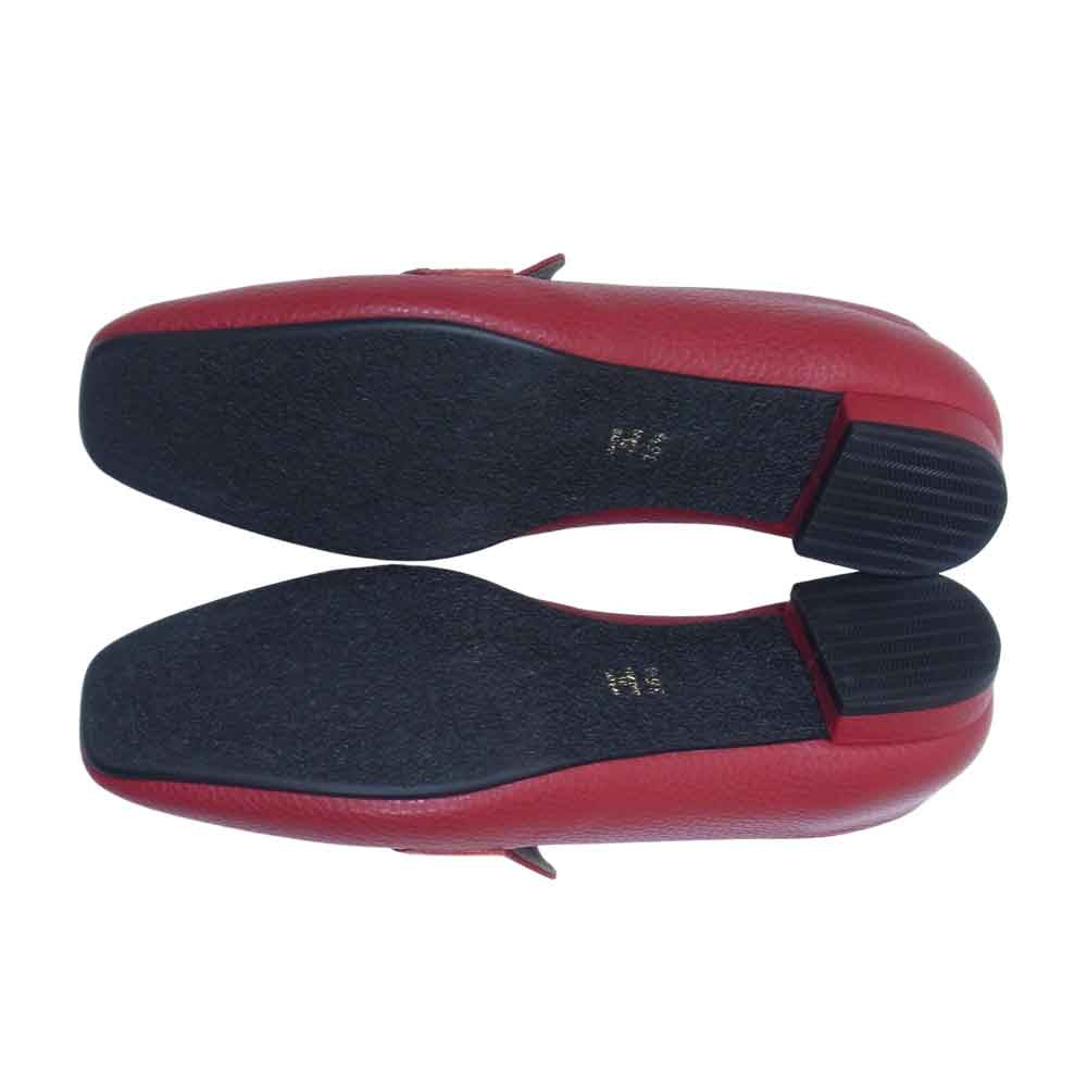 ブランベール レザー ローファー 日本製 レッド系 36.5【極上美品】【中古】
