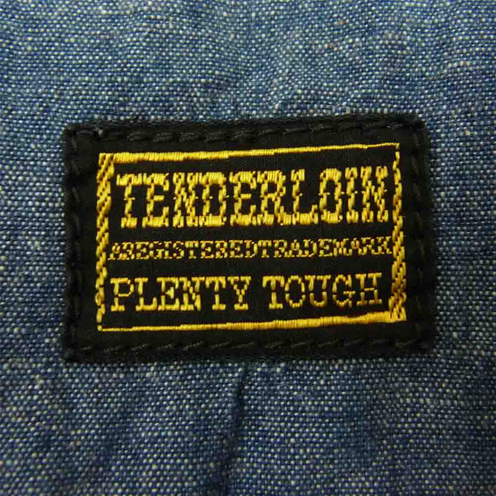 TENDERLOIN テンダーロイン T-CHAMBRAY シャンブレー シャツ インディゴブルー系 S【中古】