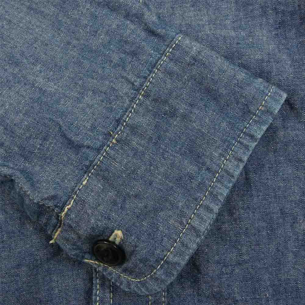 TENDERLOIN テンダーロイン T-CHAMBRAY シャンブレー シャツ インディゴブルー系 S【中古】