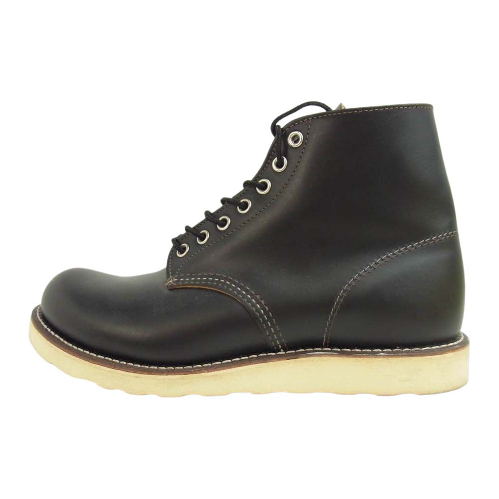 RED WING レッドウィング 9870 IRISH SETTER 6 ROUND クラシック ラウンド プレーン トウ ブラック クロンダイク 茶芯 ブーツ ブラック系 26cm【中古】