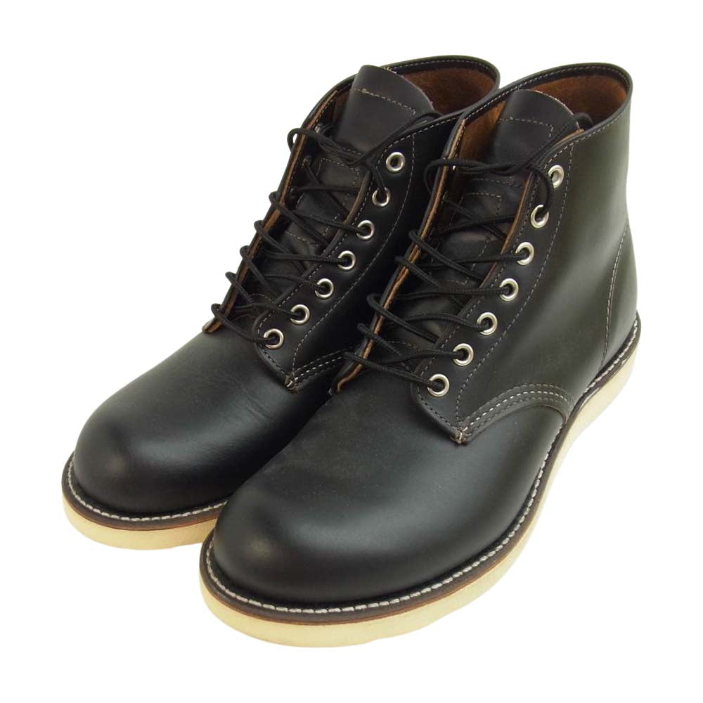 RED WING レッドウィング 9870 IRISH SETTER 6 ROUND クラシック ラウンド プレーン トウ ブラック クロンダイク 茶芯 ブーツ ブラック系 26cm【中古】