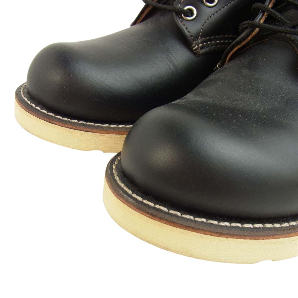 RED WING レッドウィング 9870 IRISH SETTER 6 ROUND クラシック ラウンド プレーン トウ ブラック クロンダイク 茶芯 ブーツ ブラック系 26cm【中古】