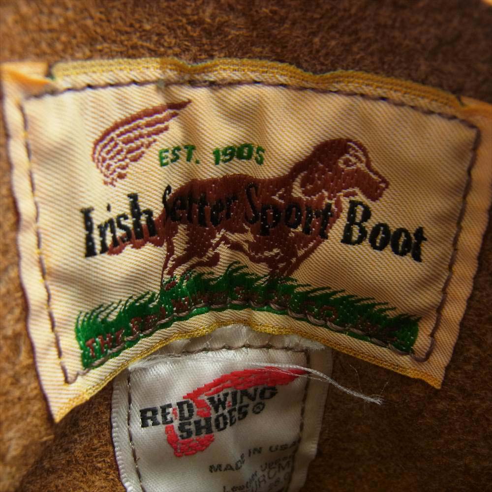 RED WING レッドウィング 9870 IRISH SETTER 6 ROUND クラシック ラウンド プレーン トウ ブラック クロンダイク 茶芯 ブーツ ブラック系 26cm【中古】