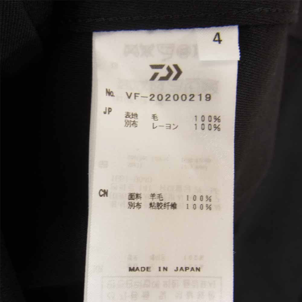 ディーベック VF-20200219 ウール ポケット ボックス シャツ  ブラック系 4【美品】【中古】