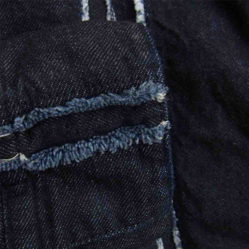 オルモストブラック 21AW-SH02 WOVEN COATING DENIM SHIRTS コーティング デニム シャツ インディゴブルー系 2【中古】