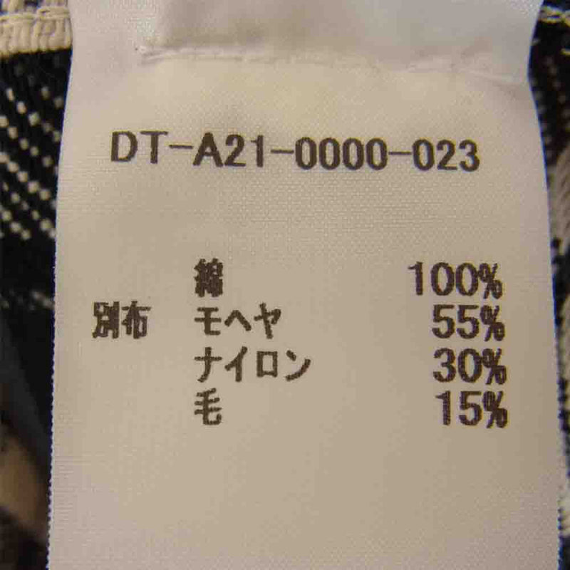 デニムティアーズ 21AW DT-A21-0000-023 マリア ワッペン チェック フランネル シャツ ブラック系 L【中古】