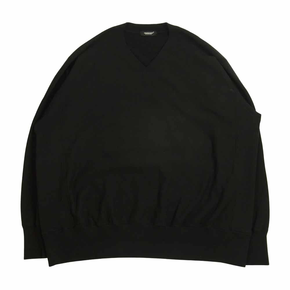 UNDERCOVER アンダーカバー 22SS UB1B4810 ONCE IN A LIFETIME Vネック オーバーサイズ スウェット ブラック系 4【美品】【中古】