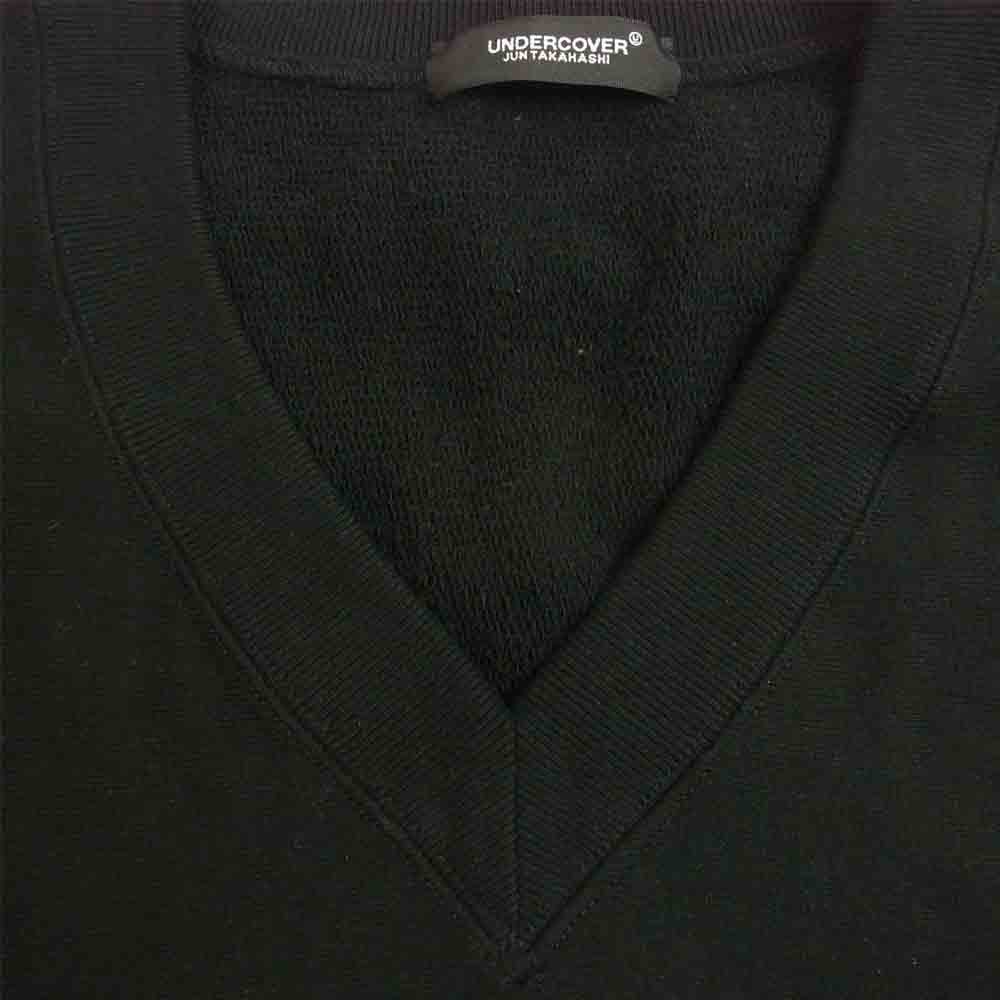 UNDERCOVER アンダーカバー 22SS UB1B4810 ONCE IN A LIFETIME Vネック オーバーサイズ スウェット ブラック系 4【美品】【中古】