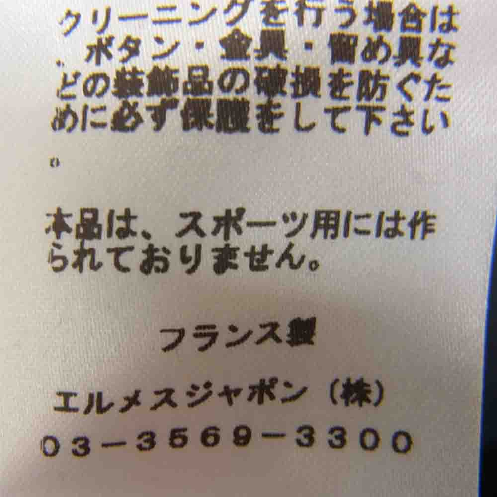 HERMES エルメス 4ポケット ステッチ オーバーサイズ シャツ ネイビー系 41/16【中古】