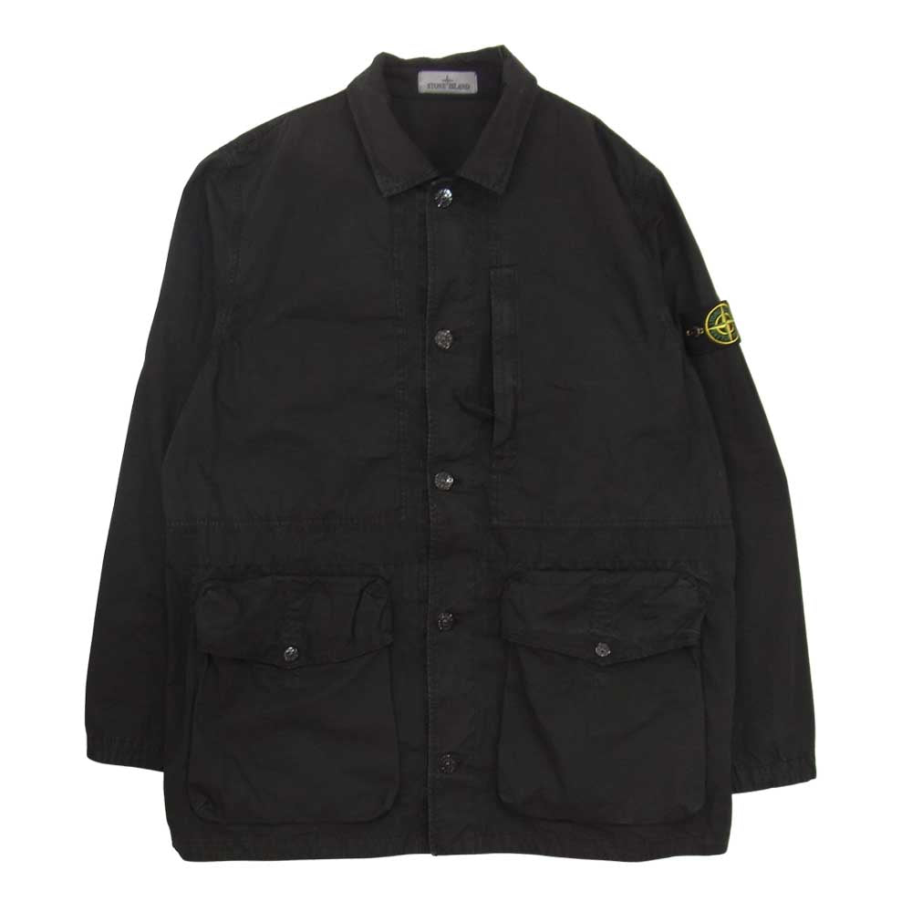 STONE ISLAND ストーンアイランド 7615439WN 国内正規品 GARMENT DYED SHIRT JACKET ガーメントダイ シャツ ジャケット ブラック系 XXL【中古】