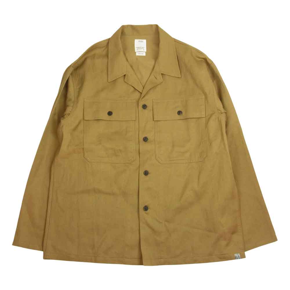 VISVIM ビズビム 22SS 0122105011010 CARDWELL SHIRT L/S カードウェル ミリタリー シャツ ベージュ系 5【中古】