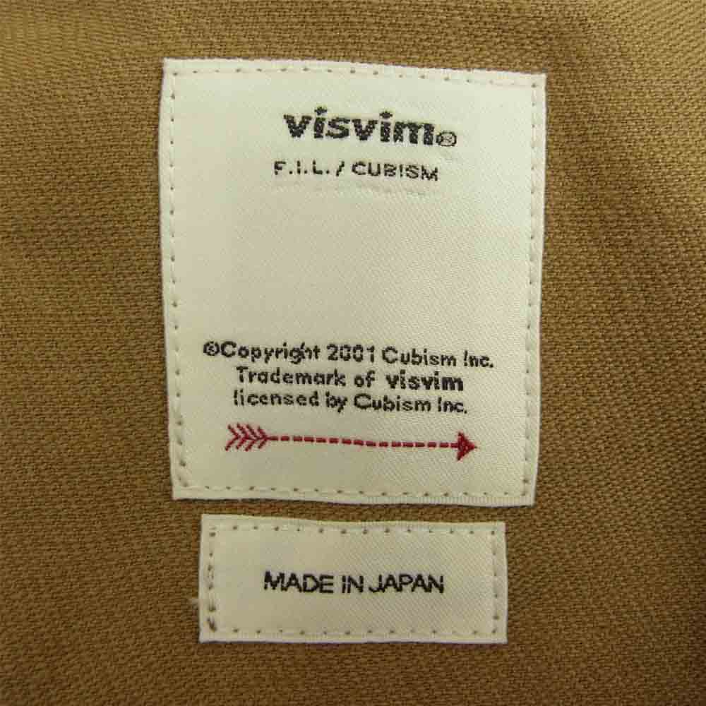 VISVIM ビズビム 22SS 0122105011010 CARDWELL SHIRT L/S カードウェル ミリタリー シャツ ベージュ系 5【中古】