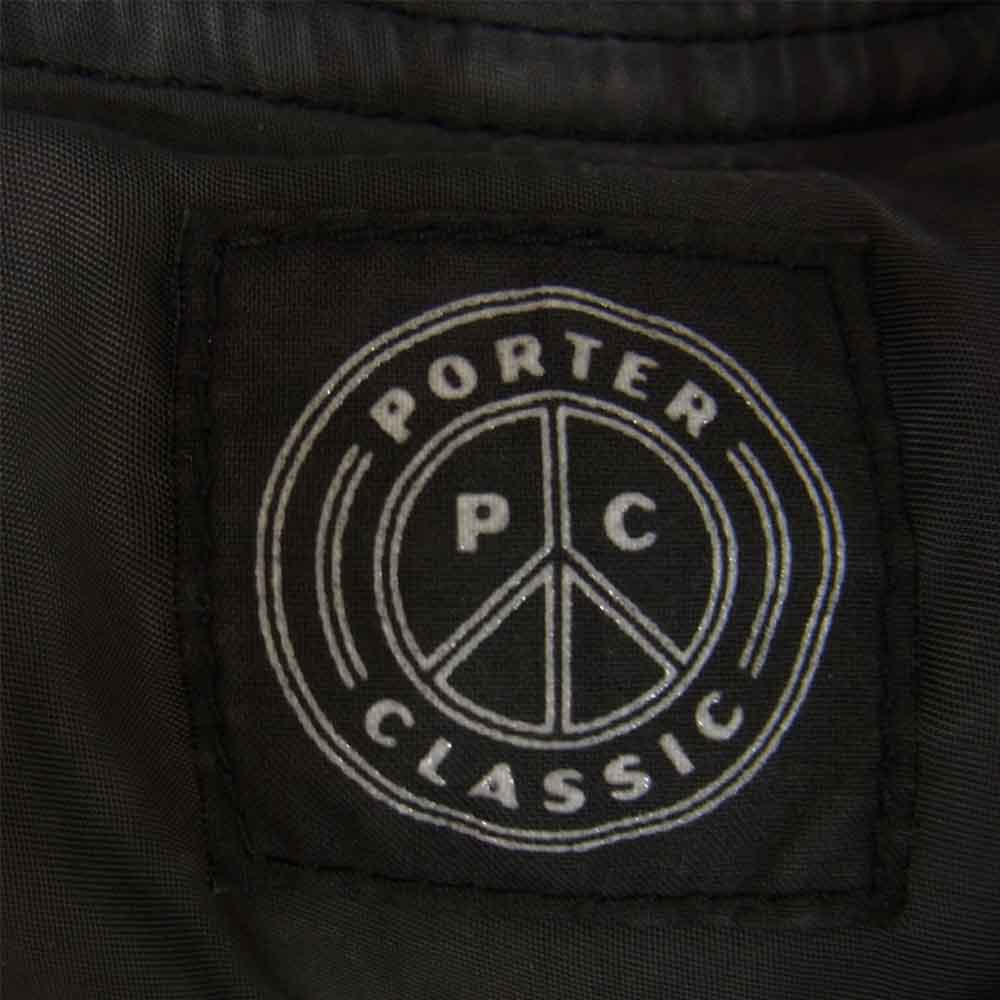 PORTER CLASSIC ポータークラシック 金沢 7周年記念 H/W PATCHWORK PAINT CUSTOM SUPER NYLON MILITARY COAT パッチワーク ペイントカスタム スーパーナイロン ミリタリー コート ブラック系 XXL【美品】【中古】
